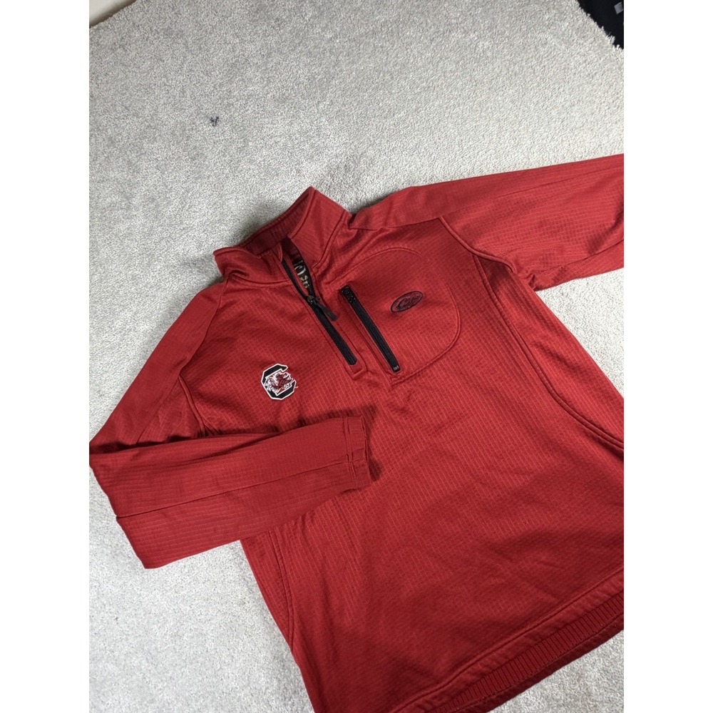 Drake Clothing 1/4 Zip Pullover Mens M Red Breathelite Microfleece SC Gamecocks